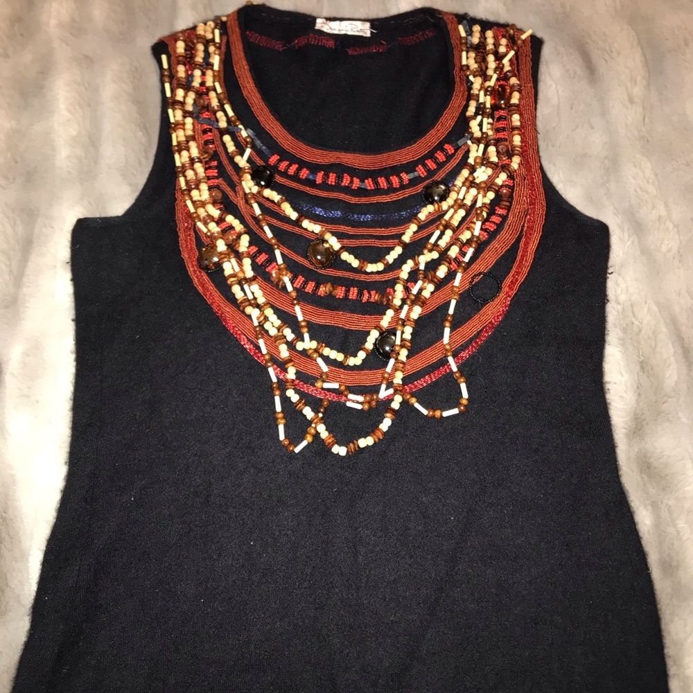 Oscar de la Renta Embroidered Sweater